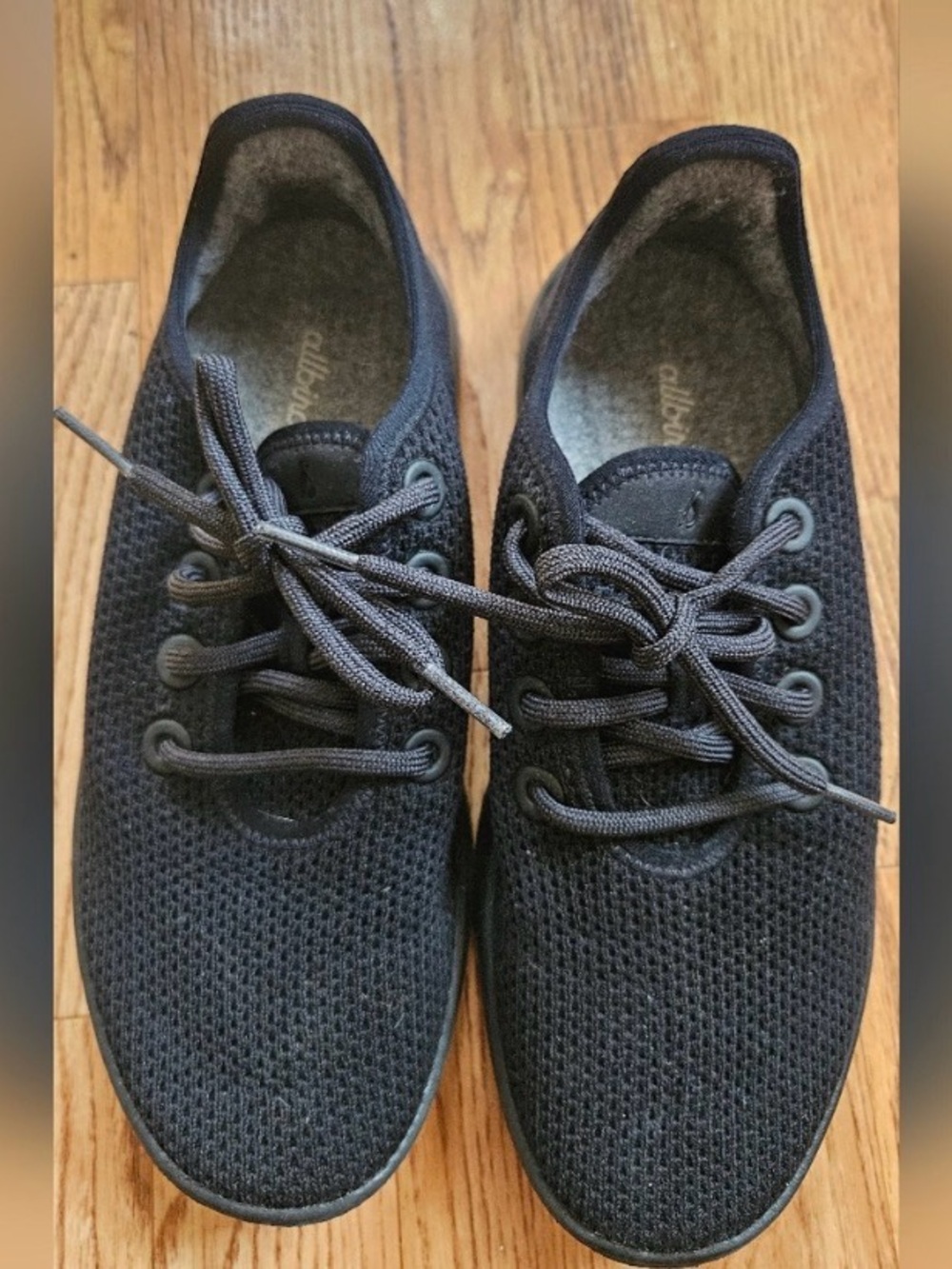 allbirds Black Knit Lace-Up Women's Sneakers